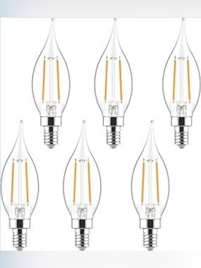 E12 Candelabra Bulb 40 Watt Equivalent, LED Chandelier Light Bulbs Dimmable